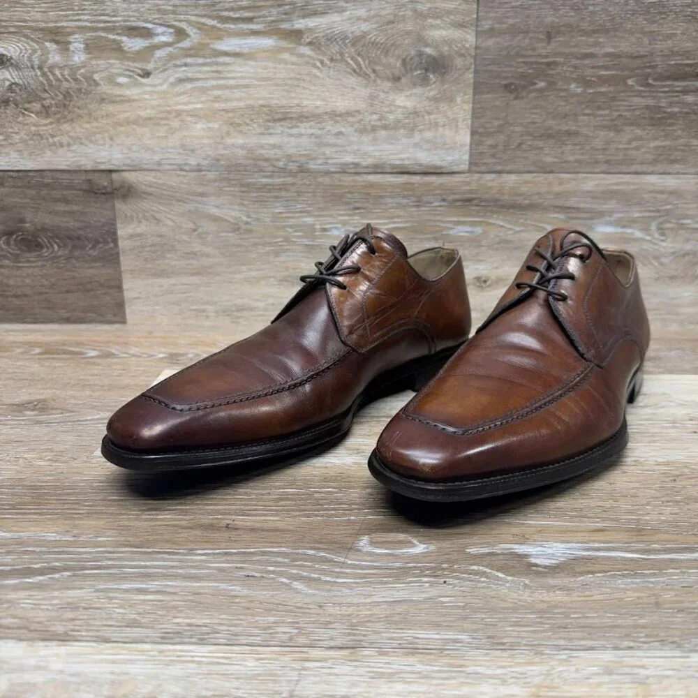 Magnanni Brown Leather Lace Up Oxfords Men's Size 10.5